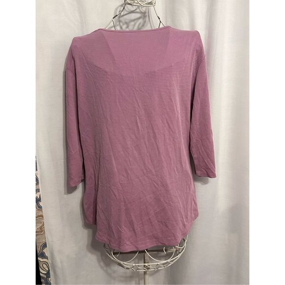 NICE WOMEN Seg'Ments Women's 3/4 Sleeve V-Neck Shirt size large Good Condition - Picture 6 of 7